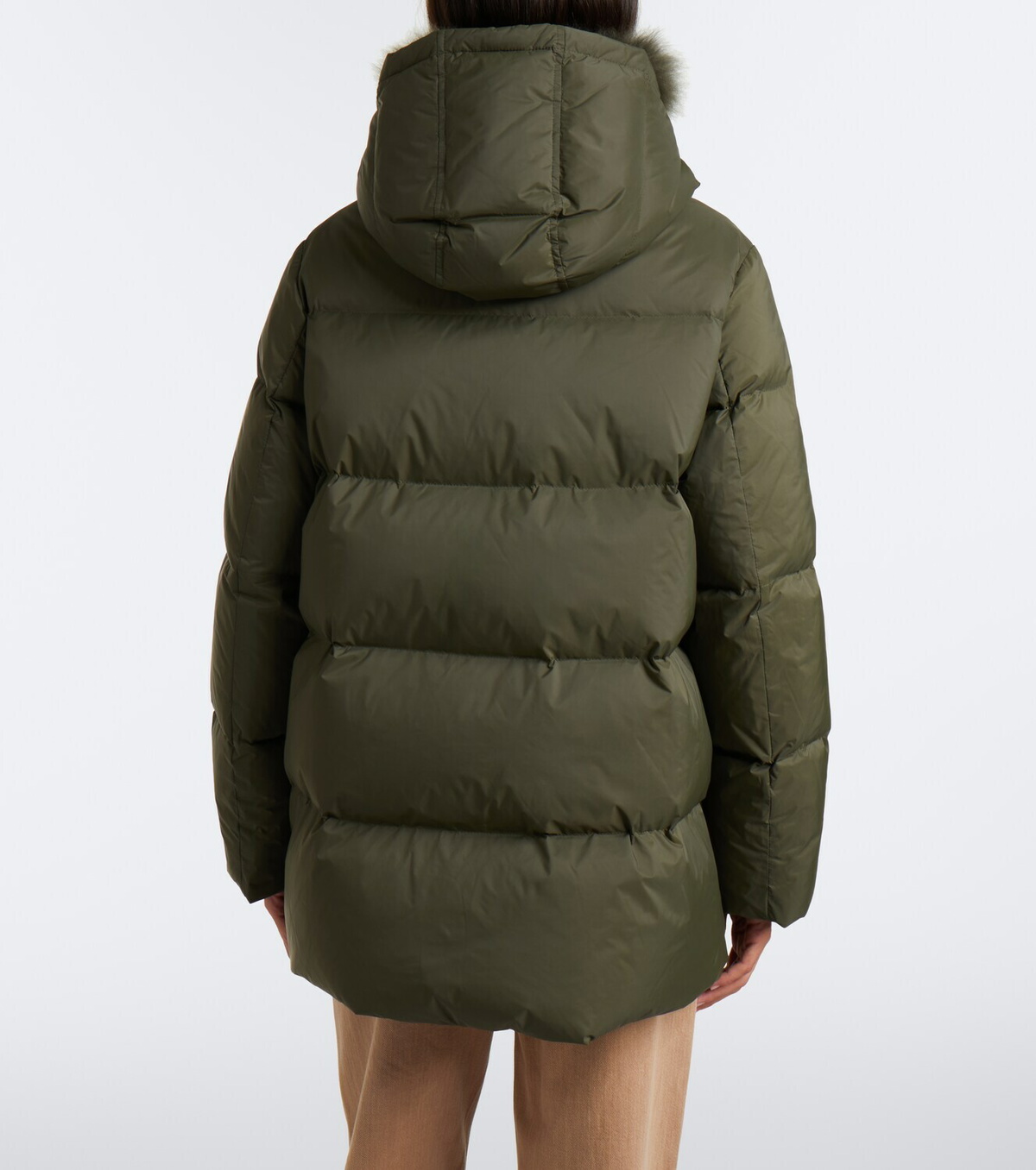 Yves Salomon Shearling-trimmed down jacket