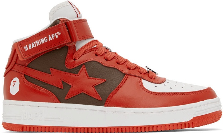 Photo: BAPE Red Sta #2 M1 Mid Sneakers