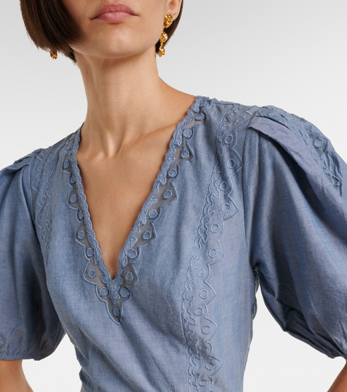 Ulla Johnson Camila lace-trimmed cotton minidress
