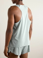 ON - Race Slim-Fit Logo-Print Perforated Stretch-Jersey Tank Top - Blue