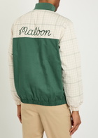 Malbon Spruce Logo-embroidered Half-zip Cotton Jacket Cream