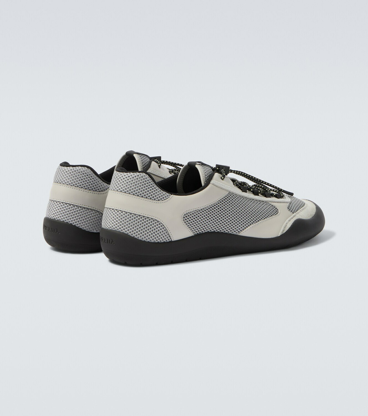 Prada Speedrock leather-trimmed sneakers