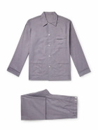 Anderson & Sheppard - Brushed-Cotton Oxford Pyjama Set - Gray