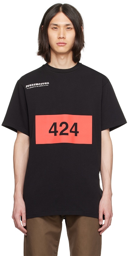 Photo: 424 Black Printed T-Shirt