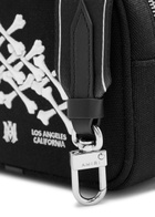 Amiri Bones Stacked Embroidered Canvas Camera bag - Black - One Size