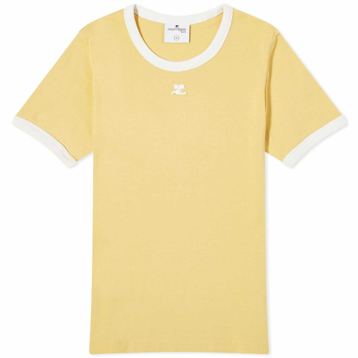 Photo: Courrèges Women's Contrast T-Shirt in Pollen/Heritage White