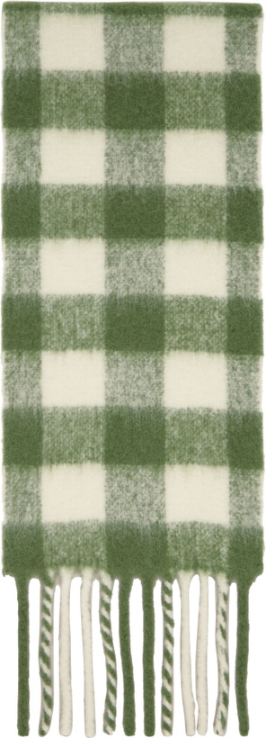 Photo: Holzweiler Green & White Aster Check Scarf