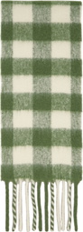 Holzweiler Green & White Aster Check Scarf