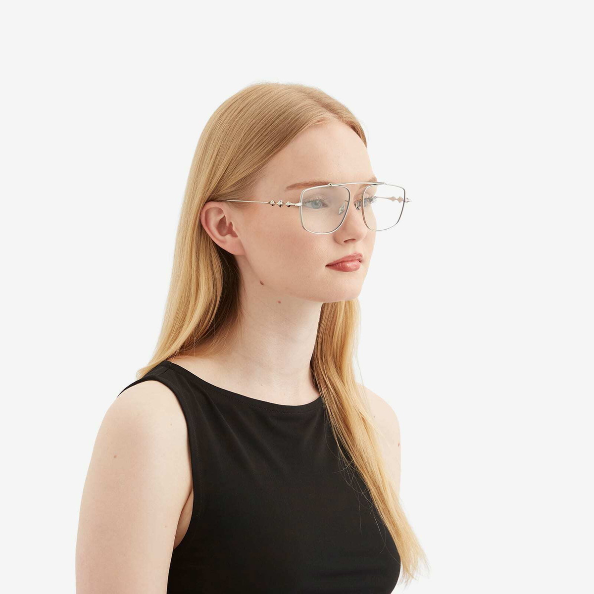 Gentle Monster Martin Glasses in Silver 