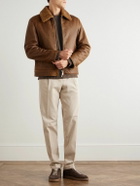 Eleventy - Slim-Fit Shearling Jacket - Brown