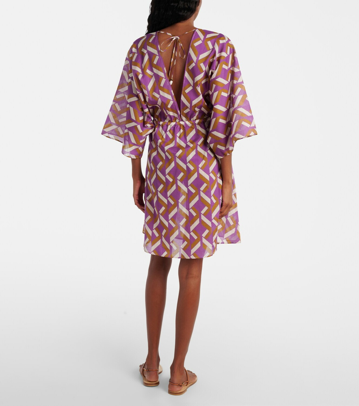 Eres Feel patterned cotton voile minidress