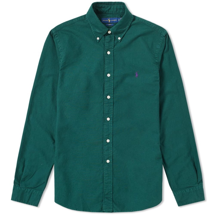 Photo: Polo Ralph Lauren Slim Fit Garment Dyed Button Down Shirt Green