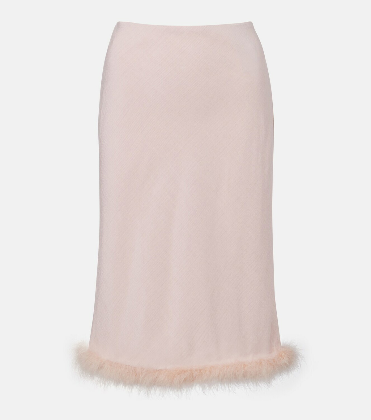 Dorothee Schumacher Soft Vibes feather-trimmed midi skirt