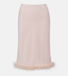 Dorothee Schumacher Soft Vibes feather-trimmed midi skirt