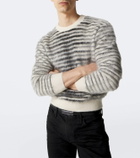 Tom Ford Striped mohair, wool, and silk-blend sweater