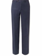 Canali - Slim-Fit Straight-Leg Linen and Silk-Blend Suit Trousers - Blue