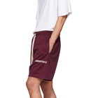 Essentials Burgundy Mesh Logo Shorts