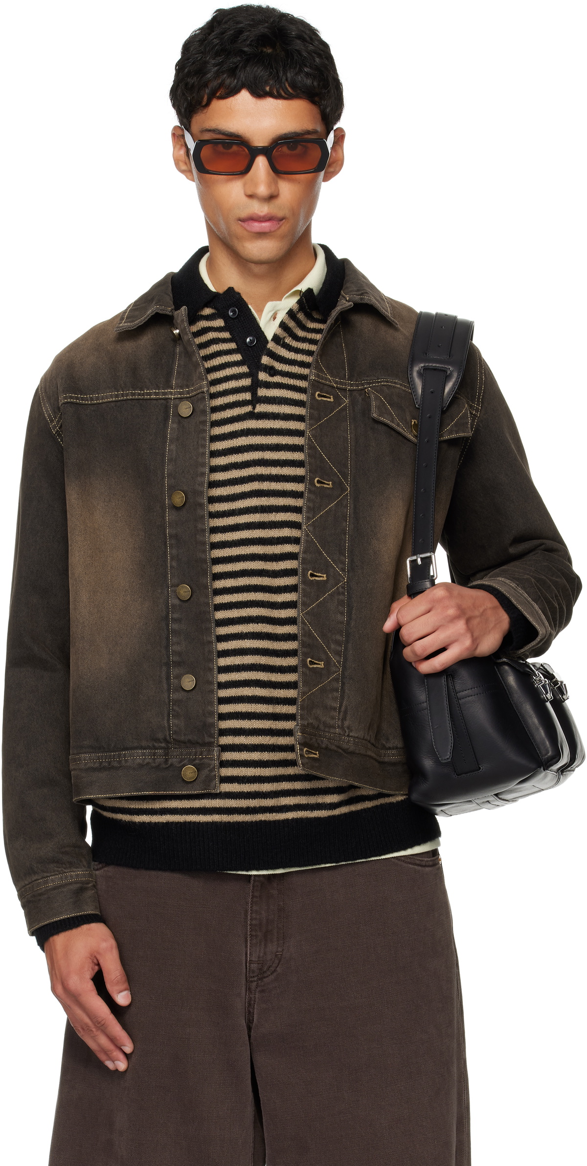 Carter Young Brown Overdyed Arch Denim Jacket