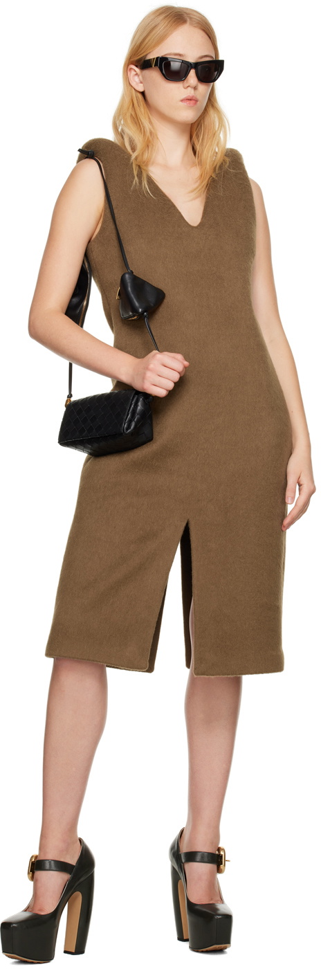 bottega veneta dress brown Bottega Veneta – Bottega Veneta Viscose Midi Dress in Barcelona or Shop  Online Mujer 731-005876 01