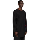 Yohji Yamamoto Black Embroidery Sweater