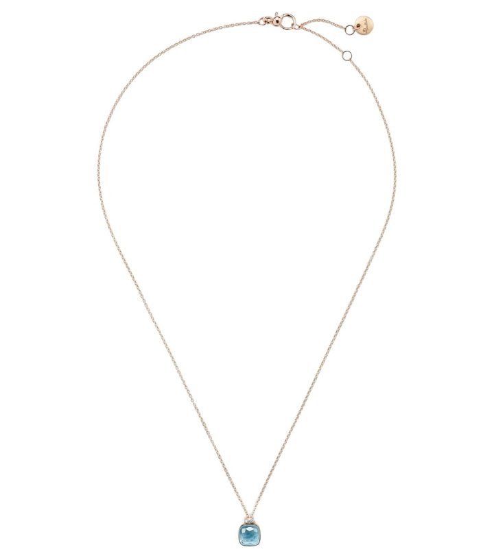 Photo: Pomellato Nudo Mini 18kt rose gold pendant necklace with topaz and diamonds