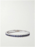 Roxanne First - 14-Karat White Gold Sapphire Eternity Ring - Blue