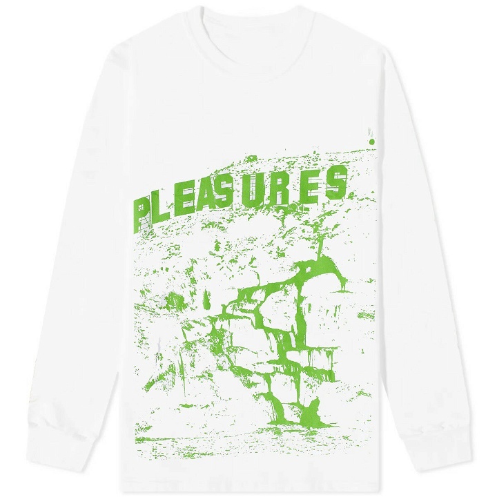 Photo: Pleasures Men's Long Sleeve THC T-Shirt in White