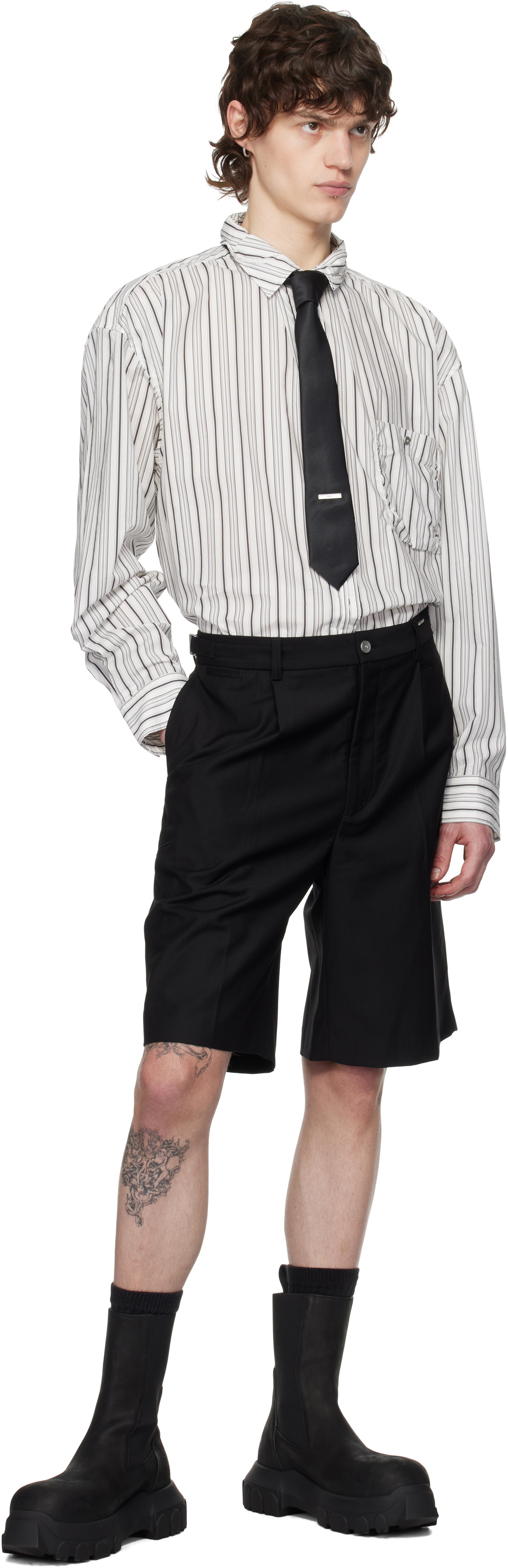 C2H4 White Lineation Recliner Shirt