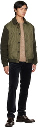 Massimo Alba Khaki Allen Bomber Jacket