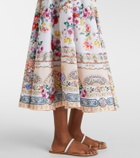 Camilla Floral cotton-blend midi dress