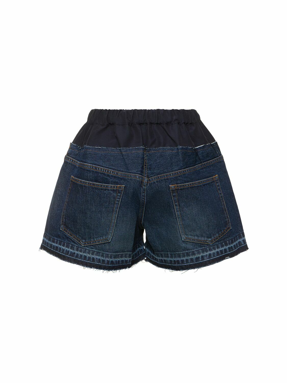 SACAI - Denim Elastic Shorts W/ Drawstring Sacai