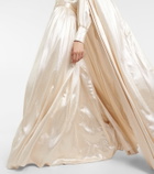 Erdem - Macie lamé cape gown