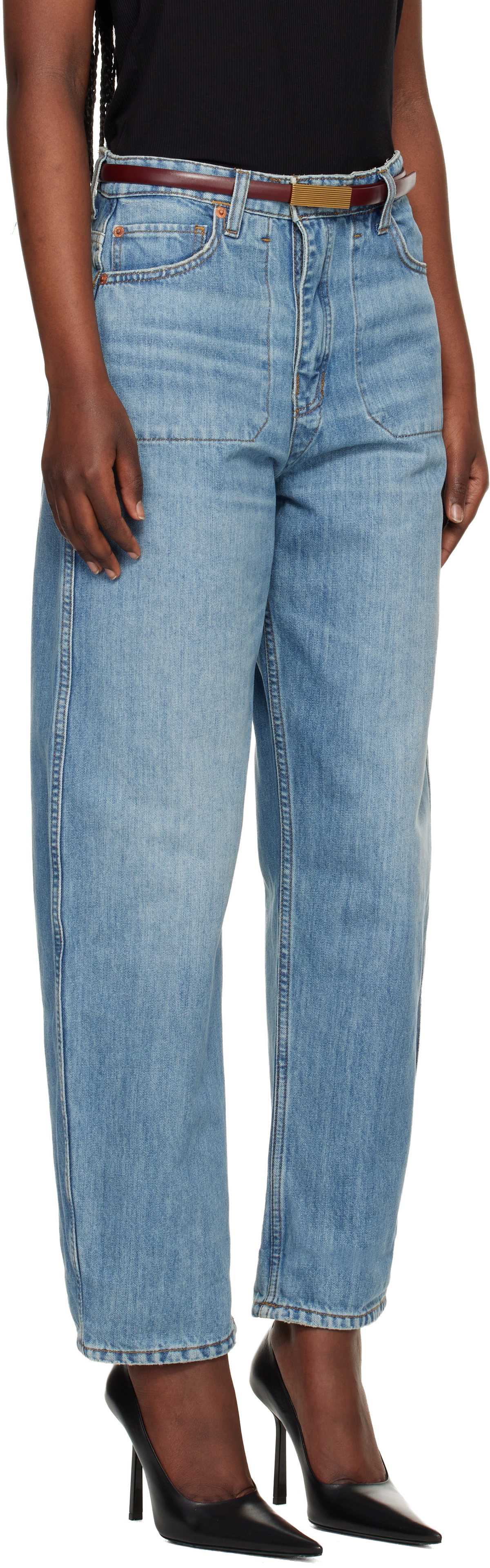 Re/Done Blue 'The Rewind' Reversible Jeans