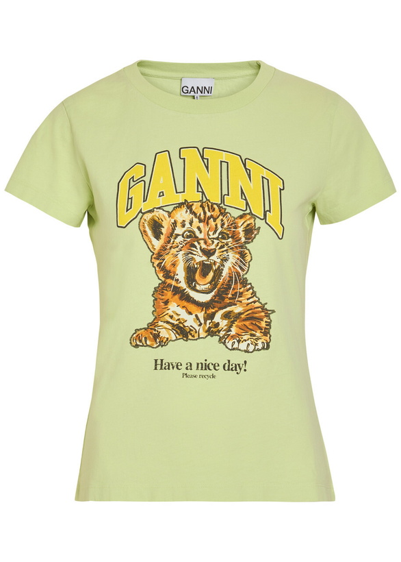 Photo: Ganni Printed Cotton T-shirt Multicoloured