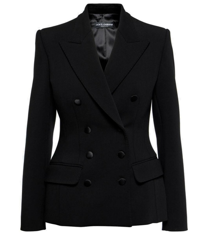 Photo: Dolce&Gabbana Double-breasted wool-blend jacket
