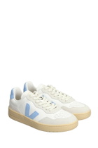 Veja V-90 O.t. Sneakers In White Suede And Leather