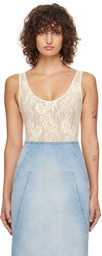 ZIMMERMANN Off-White Scoop Neck Bodysuit
