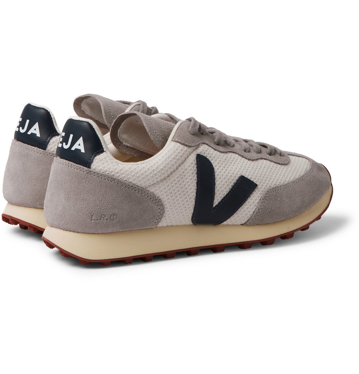 Veja - Rio Branco Leather and Rubber-Trimmed Hexamesh and Suede ...