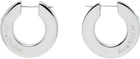 Acne Studios Silver Crystal Hoop Earrings