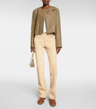 Chloé High-rise suede slim pants