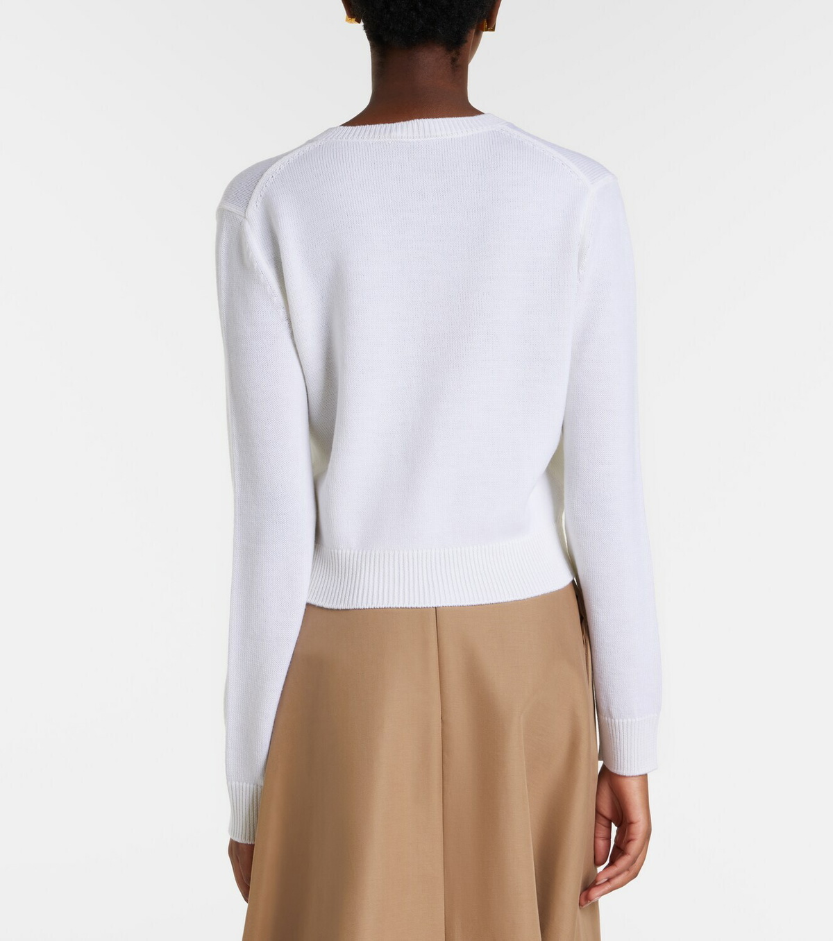 Erdem Floral-appliqué wool cardigan