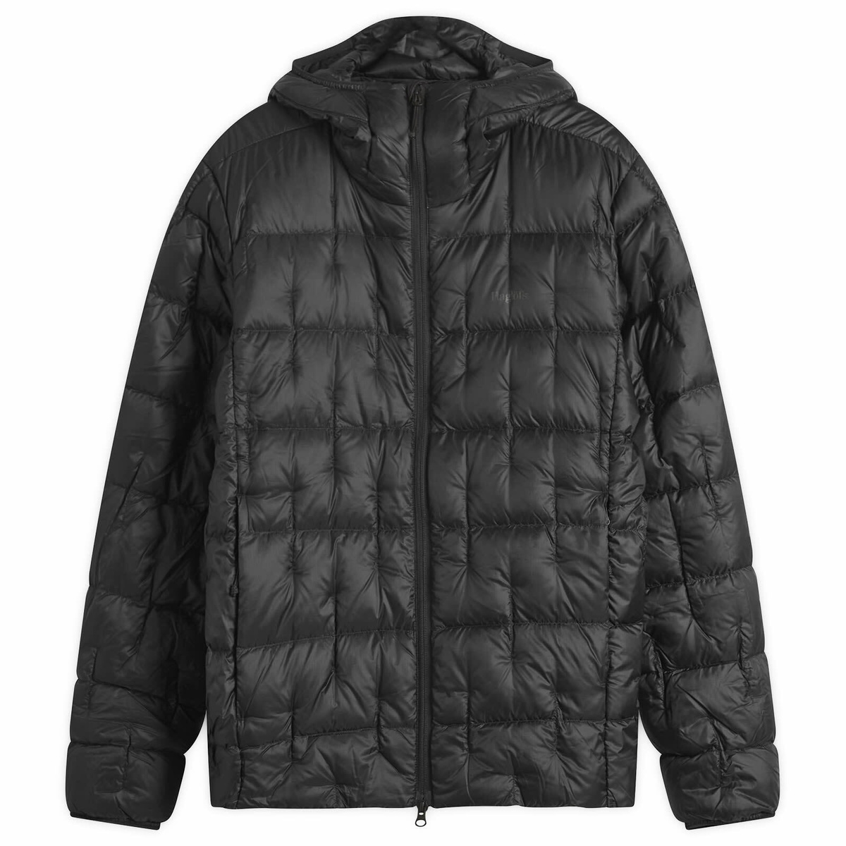 Haglöfs Men's Hede Down Hooded Jacket in True Black