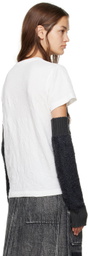Y's Gray Shag Arm Warmers
