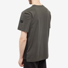Moncler Men's Matt Black Logo T-Shirt in Dark Green