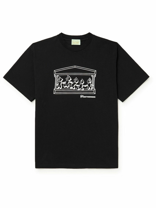 Photo: Aries - Togetherness Printed Cotton-Jersey T-Shirt - Black