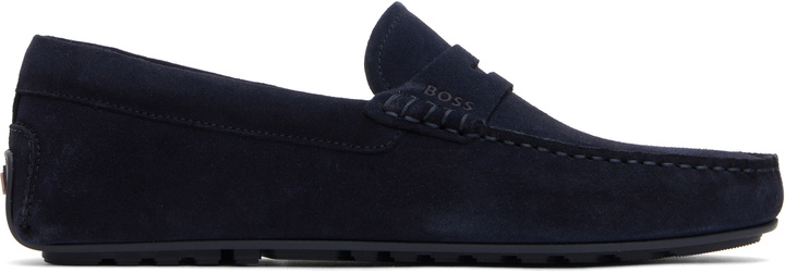 Photo: BOSS Navy Portuguese-Crafted Suede Loafers