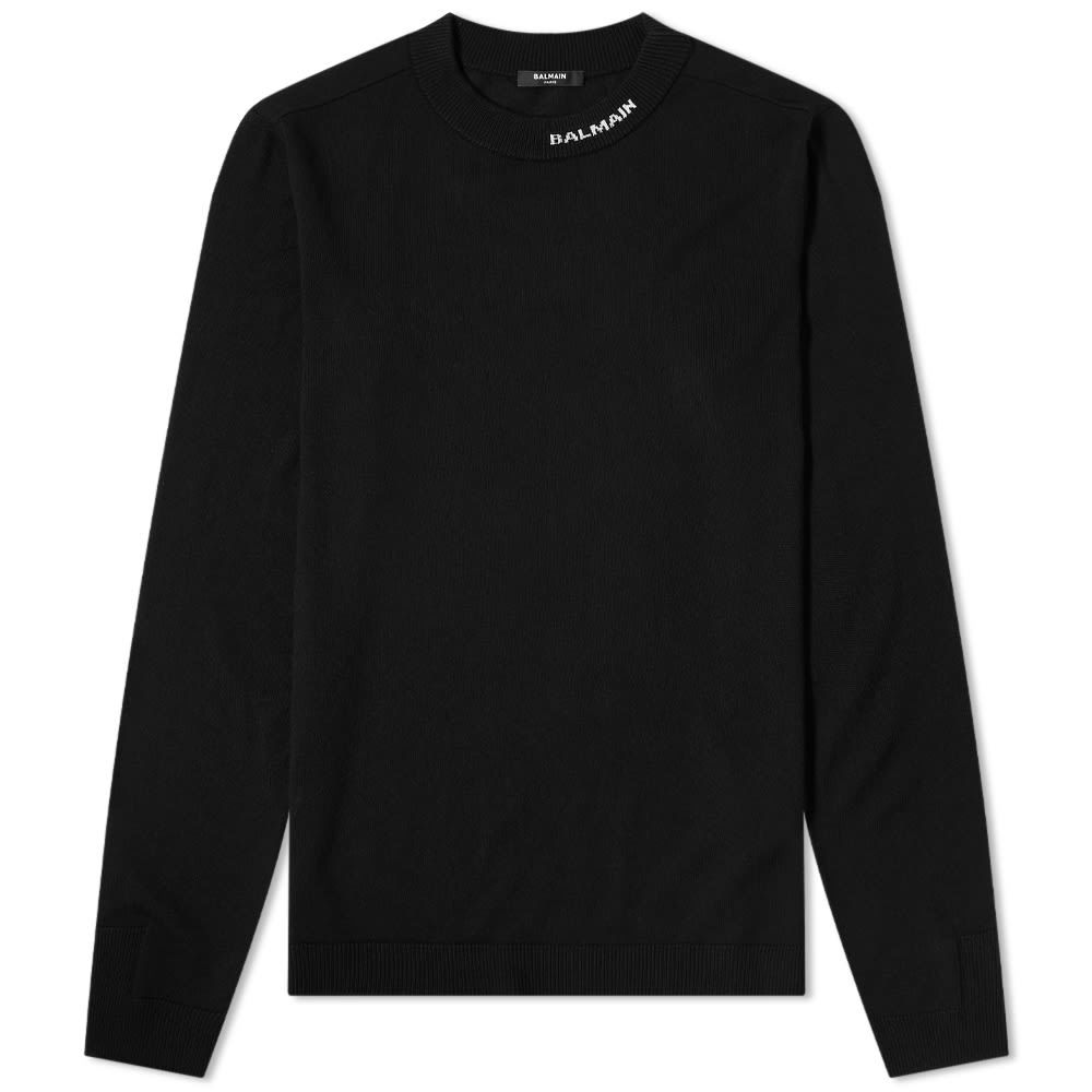 Balmain Logo Merino Crew Knit Balmain