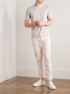 Brunello Cucinelli - Tapered Garment-Dyed Stretch-Cotton Trousers - Neutrals