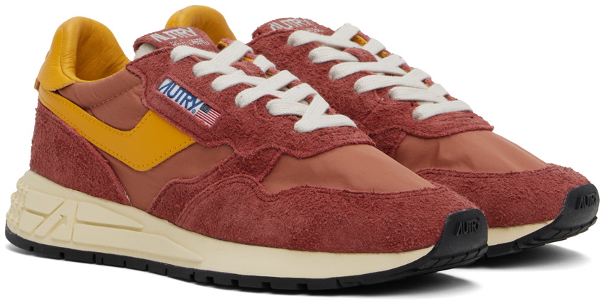 AUTRY Red & Orange Reelwind Low Sneakers Autry