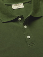 MAISON KITSUNÉ - Logo-Appliquéd Cotton-Piqué Polo Shirt - Green - XS